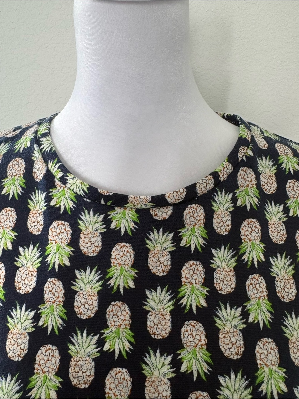The Limited Navy Pineapple Print Top